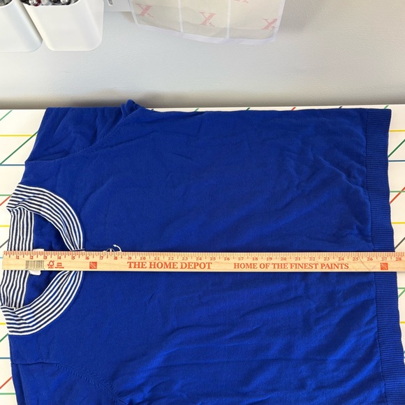 Quacker Factory Blue and White Sailor Top size 1X Donald Duck Twee kidcore EUC - Picture 11 of 11